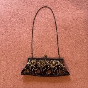Elegant Brown and Gold Women's Clutch